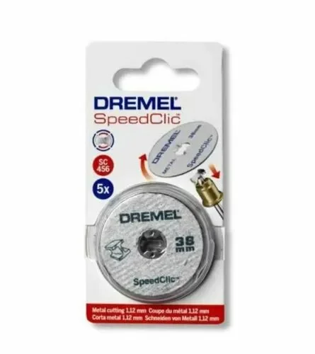 5 x Dischi da taglio per metallo Dremel Sc456, Set per mini drill rotativo 38 mm