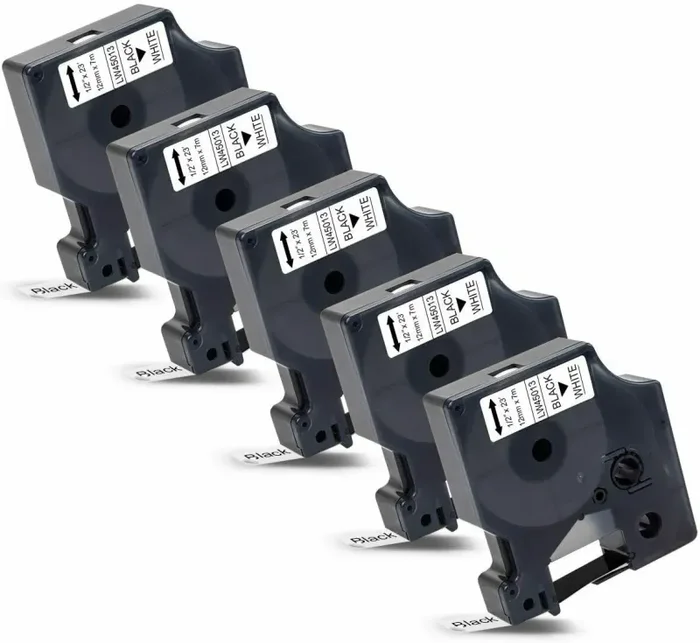 5 x Etichette di ricambio compatibile per Dymo D1 LabelManager Labelpoint bianco