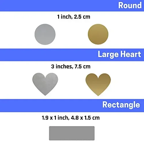 50 pezzi, 7 cm, Cuore Gratta e Vinci Adesivo Etichette, Scratch Sticker – Oro - immagine 2
