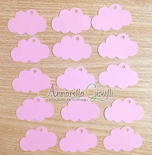 50 pezzi cartellini bimba Nuvola per Battesimo, Prima Comunione, Cresima,… Vendita calda online