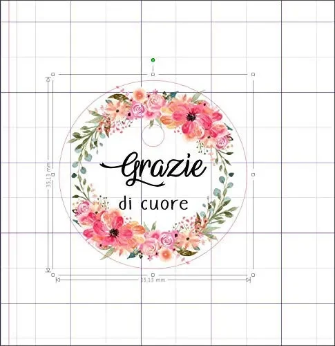 50 pezzi, Cartellini Stampati per bomboniera 35 millimetri, bomboniere,… Vendita calda online - immagine 2