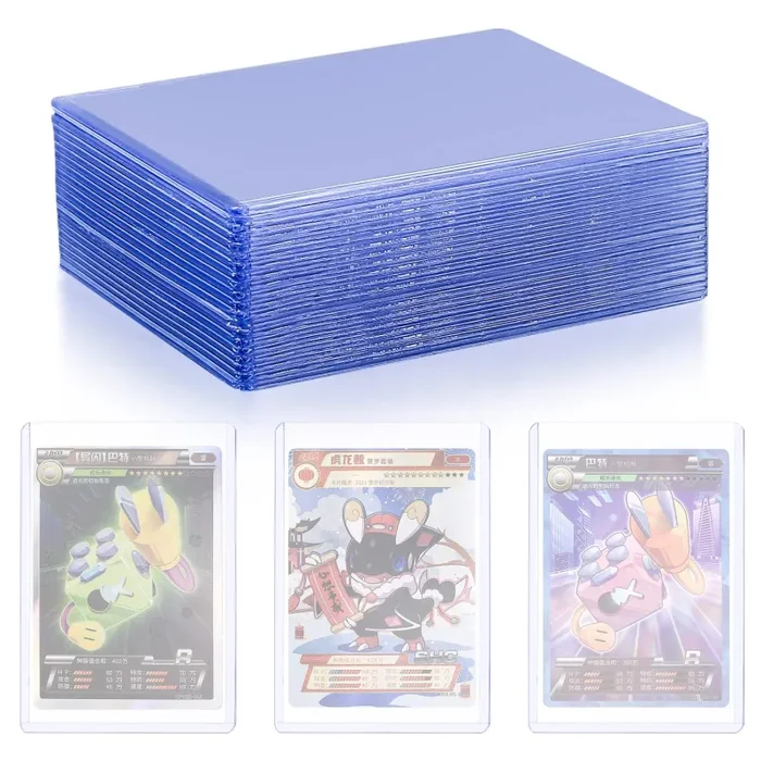 50 Pz Custodie per Carte da Collezione, Top Loader Card Protectors, Bustine Protettive Carte Trasparente, Compatibile con PTCG Carte, YuGiOh, Giochi di Carte, Dimensioni Standard 76x101mm