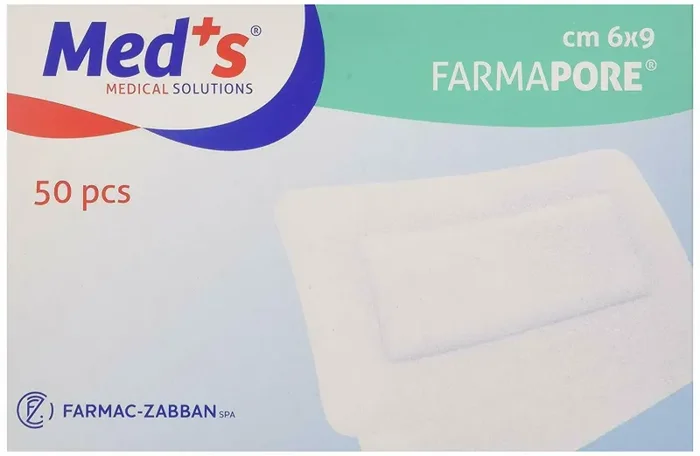 50 x Cerotto 6 x 9 cm per medicazione adesiva, In TNT Senza lattice, Tampone