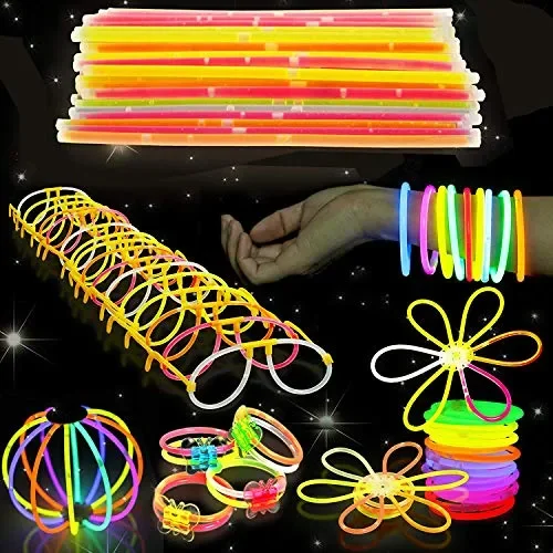 543 Pack – 250 Glow Sticks, Bastoncini Luminosi Fluorescenti, 293 viola