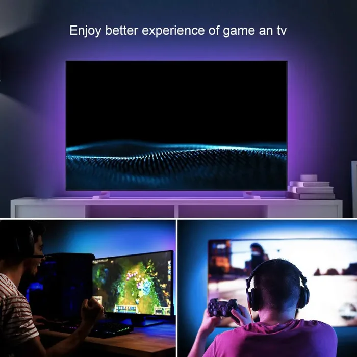 5M Striscia LED Musicale, Retroilluminazione TV USB RGB 5 Metri - immagine 2