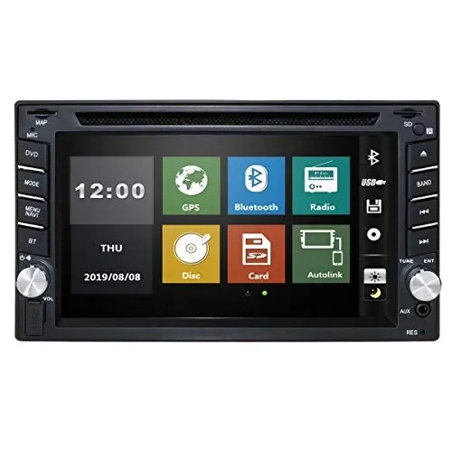 6.2″ in Dash Car Stereo Double Din Radio New Framework DVD Player GPS Sat…