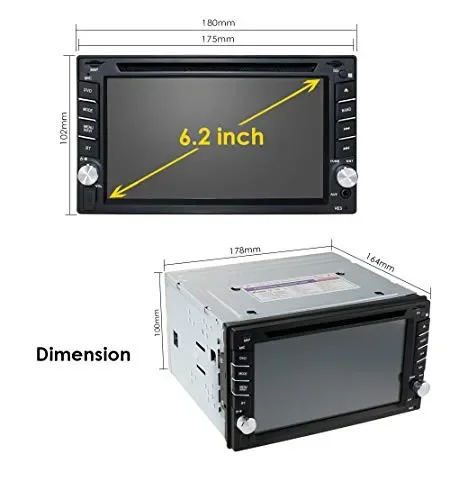 6.2″ in Dash Car Stereo Double Din Radio New Framework DVD Player GPS Sat… - immagine 2
