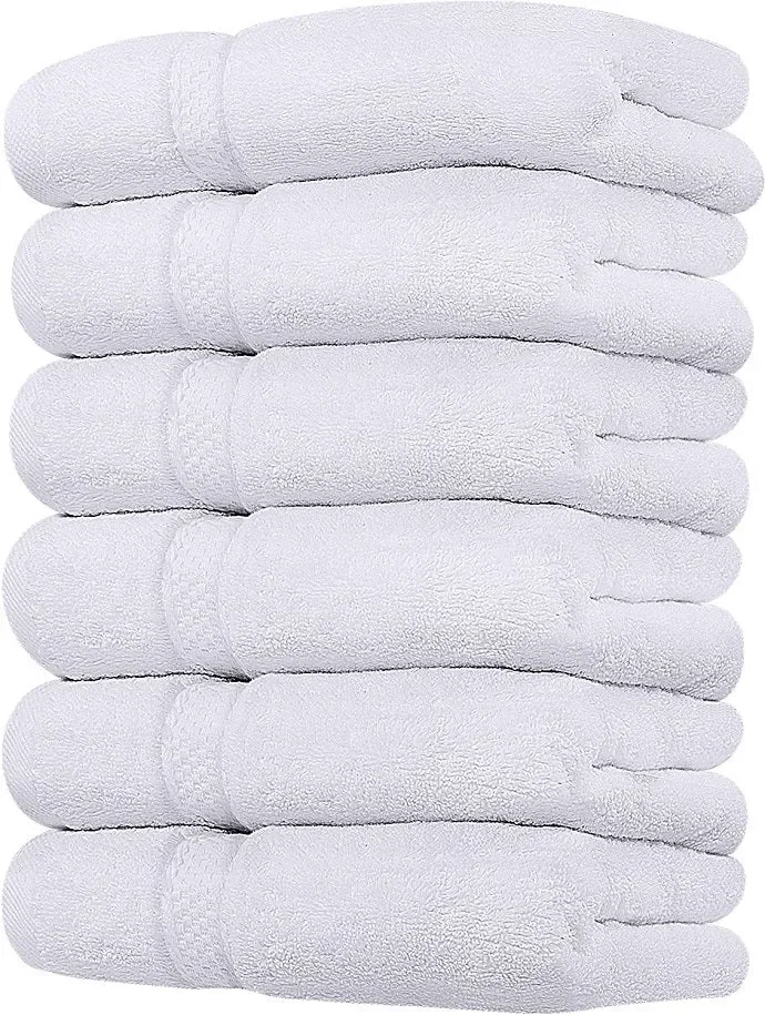 6 asciugamani in spugna di puro cotone ritorto biancaluna art bianchissimo asciugamani colore foto misura unica Saldi