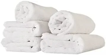 6 asciugamani ospiti biancaluna bianchissimo ospiti in spugna di puro cotone ritorto colore foto misura unica