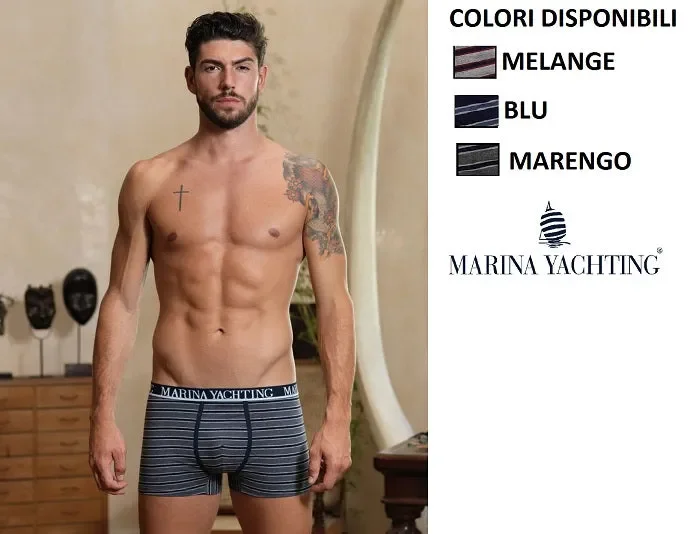 6 BOXER UOMO MARINA YACHTING ART MY176/E COLORE FOTO MISURA A SCELTA