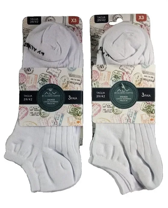 6 Calze Corte Uomo Alviero Martini Art ALV005 Colore a scelta Misura a scelta