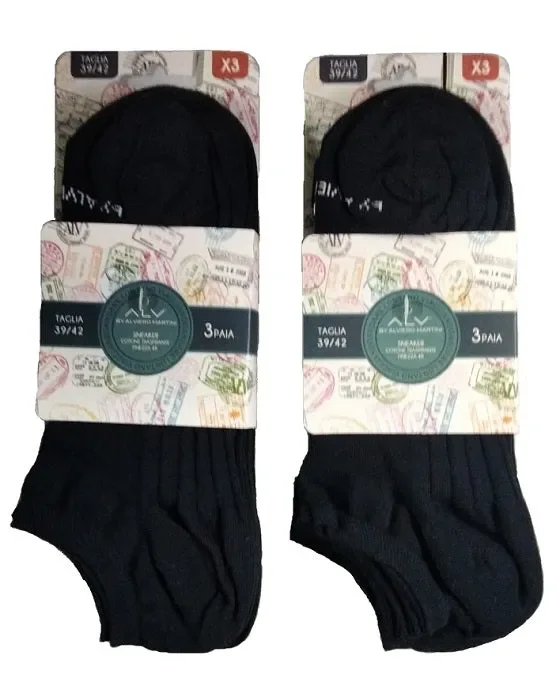 6 Calze Corte Uomo Alviero Martini Art ALV005 Colore a scelta Misura a scelta - immagine 2