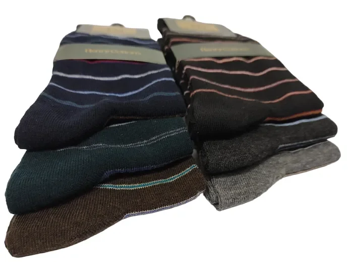 6 Paia di calze corte caldo cotone uomo Henry Cottons art HC314 colore foto misura unica