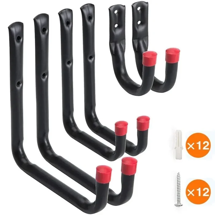 6 pezzi Heavy Duty Gancio Storage Utility Ganci Montaggio a parete Garage… Moda