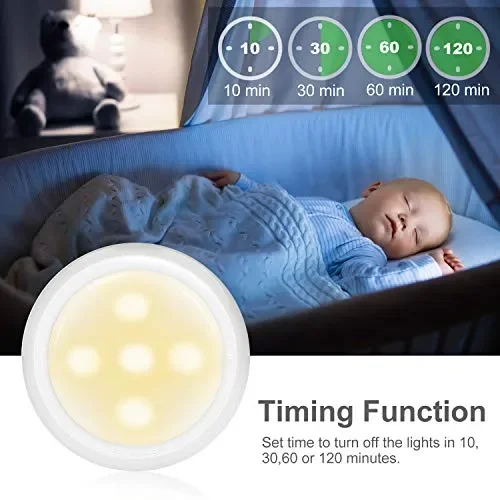 6 Pezzi Luce Notturna LED, Foonii Luci Armadio e 2 Telecomando e 6pcs… Vendita online - immagine 2