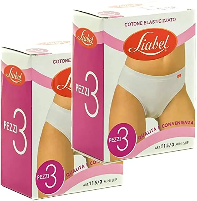 6 Slip donna in cotone elasticizzato Liabel art T15 colore e misura a scelta