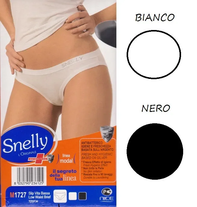 6 SLIP DONNA SNELLY VITA BASSA IN COTONE ART 1727 COL. E TG. A SCELTA