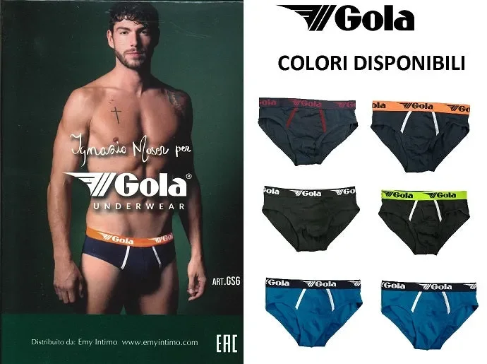 6 SLIP UOMO GOLA ART GS6-E COLORE FOTO MISURA A SCELTA