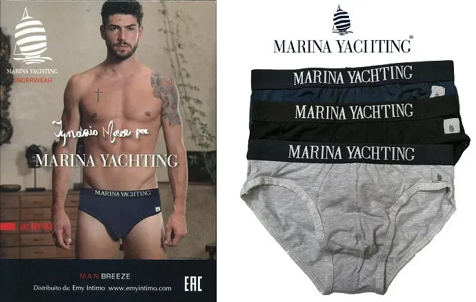 6 SLIP UOMO MARINA YACHTING ART MY183 COLORE FOTO MISURA A SCELTA