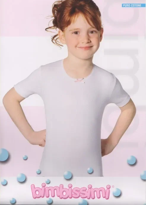 6 T-SHIRT BIMBA BIMBISSIMI IN PURO COTONE ART. TM3600 COL. FOTO MIS. A SCELTA Vendita online