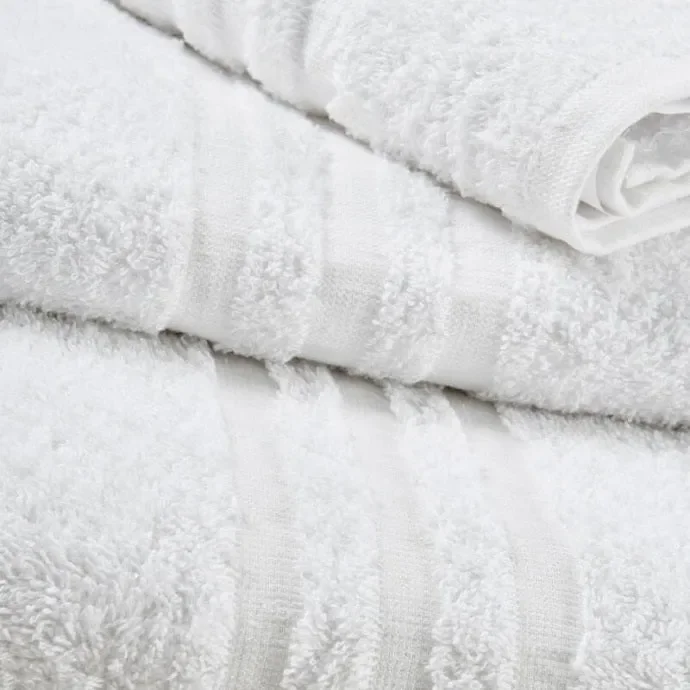 6 teli bagno biancaluna bianchissimo in spugna di puro cotone ritorto colore foto misura unica