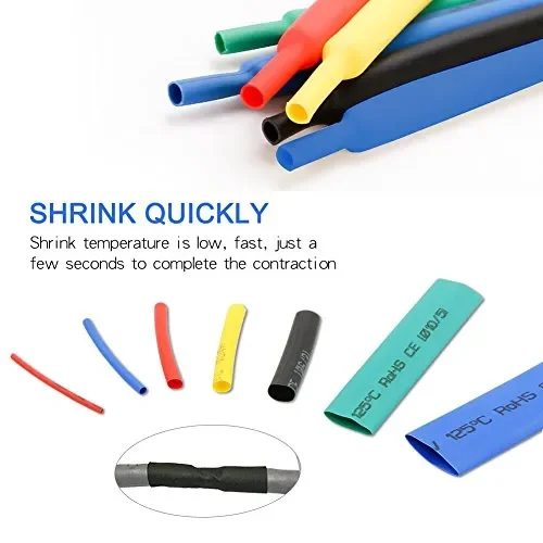 656 pezzi Guaine Termorestringenti, Rusee Tubo Termorestringente Per Cavi… - immagine 2