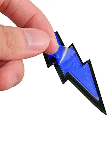 80′ Fascia in Pizzo Orecchini al Neon Guanti a Rete Senza Dita per Blu - immagine 3