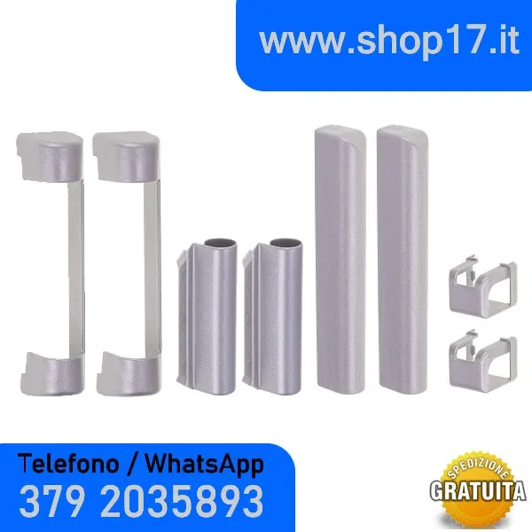 8pz – Copertura per cerniere ferramenta MACO per finestre e porte finestre in pvc – ARGENTO