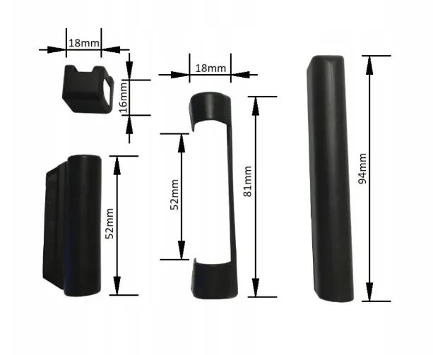 8pz – Copertura per cerniere ferramenta MACO per finestre e porte finestre in pvc – MARRONE - immagine 2