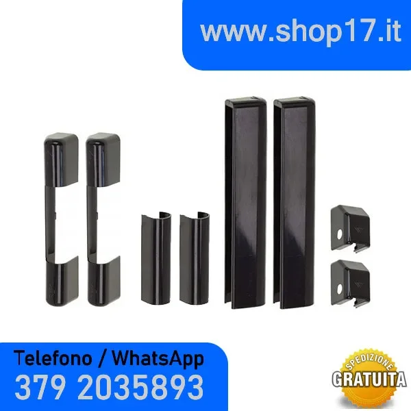 8pz – Coperture per cerniere ferramenta ROTO NT per finestre e porte finestre in pvc – MARRONE