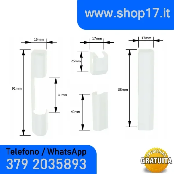 8pz – Coperture per cerniere ferramenta ROTO NT per finestre e porte finestre in pvc – MARRONE - immagine 2