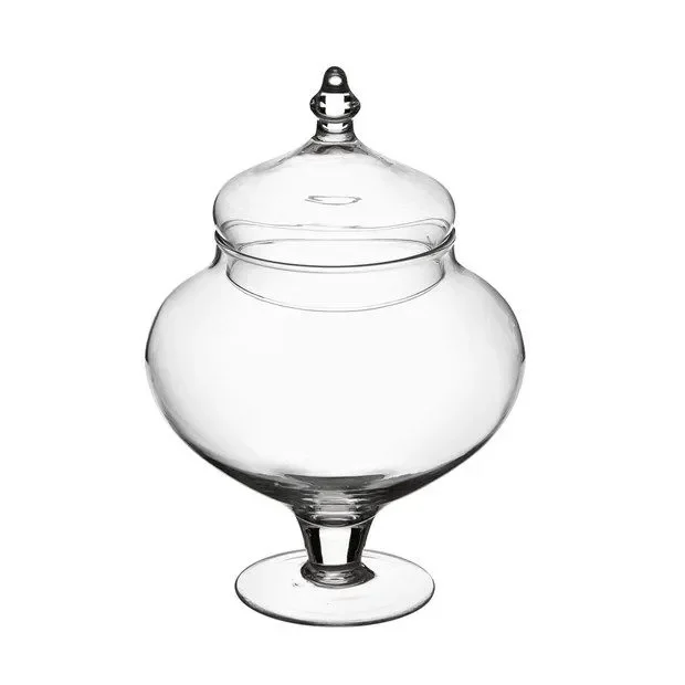 A.L.E Import Bomboniera Portaconfetti Vetro H 260 Mm D 180 Mm Trasparente