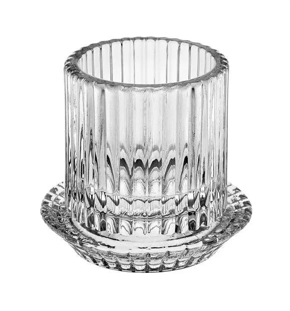 A.L.E Import Cilindro Portacandela H 70 Mm D 82 Mm Vetro Rigato