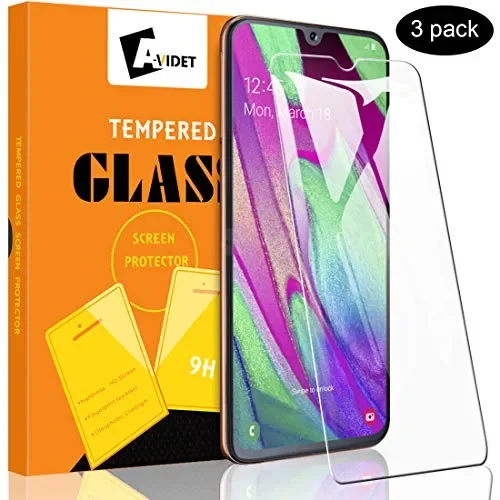A-VIDET 3 Pezzi Vetro Temperato Samsung Galaxy A40, Premium 9H Durezza…