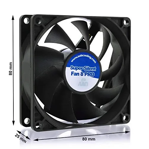 AAB Cooling Super Silent Fan 8 PRO – Una Silenziosa e Molto 80mm – 3 Pezzi - immagine 2