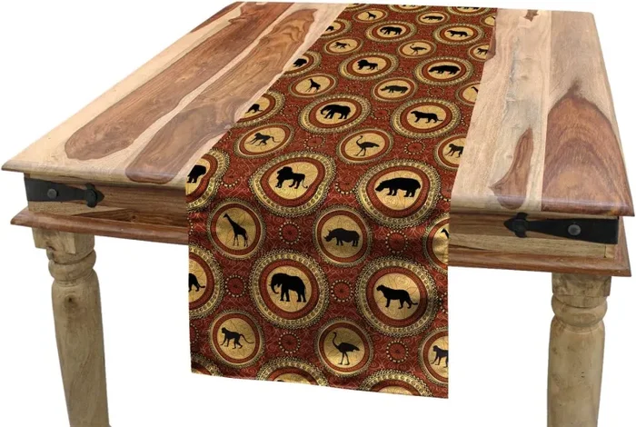 ABAKUHAUS Tradizionale Servizio all’Americana, Portoghese Retro Tile, Rettangolare Decorativo per Sala da Pranzo Cucina, 40 cm x 225 cm, Multicolore Vendita calda