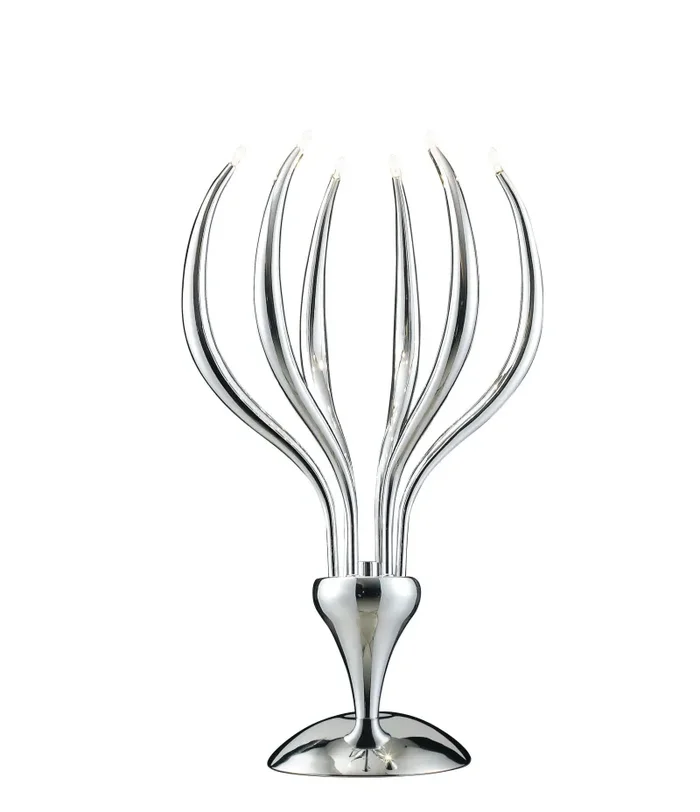 Abat jour Metallo Cromato Lampada da Tavolo Moderna 20 watt G4 Fornitura