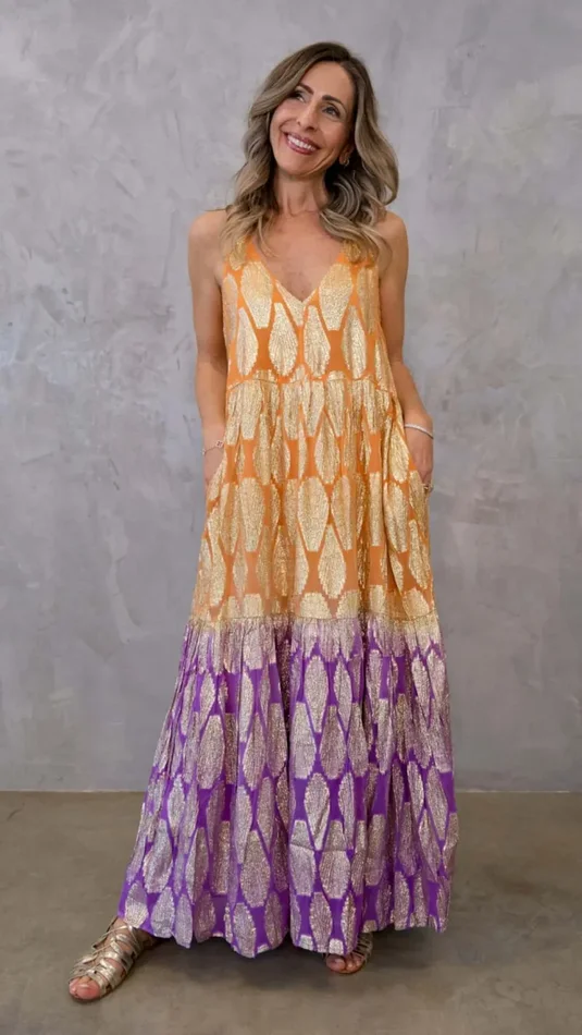 ABITO CON BRETELLINE SFUMATO Moda