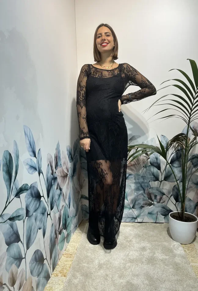 ABITO LUNGO IN PIZZO Vendita calda online