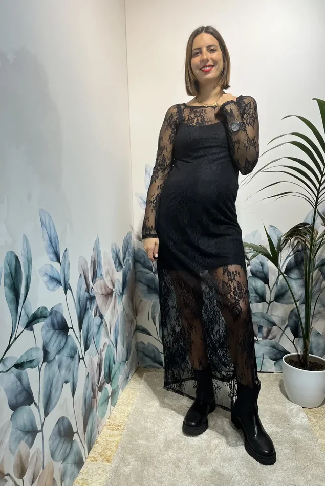 ABITO LUNGO IN PIZZO Vendita calda online - immagine 2