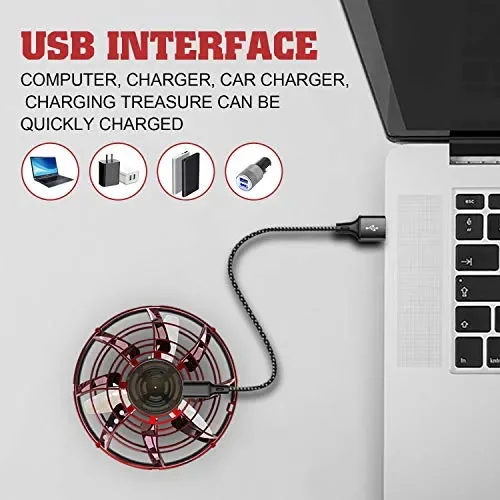 Abree Giocattoli Volanti per Adulti e Bambini Ricarica USB Mini Drone UFO Red - immagine 2