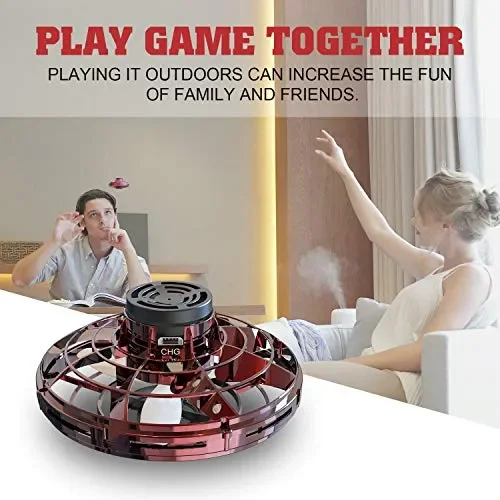 Abree Giocattoli Volanti per Adulti e Bambini Ricarica USB Mini Drone UFO Red - immagine 3