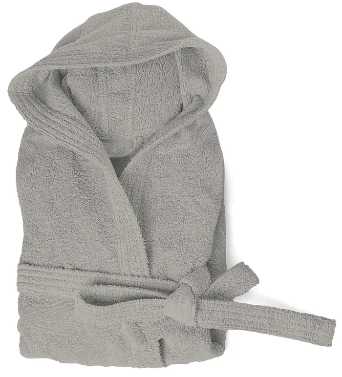 Accappatoio in Spugna 100% Cotone Grigio