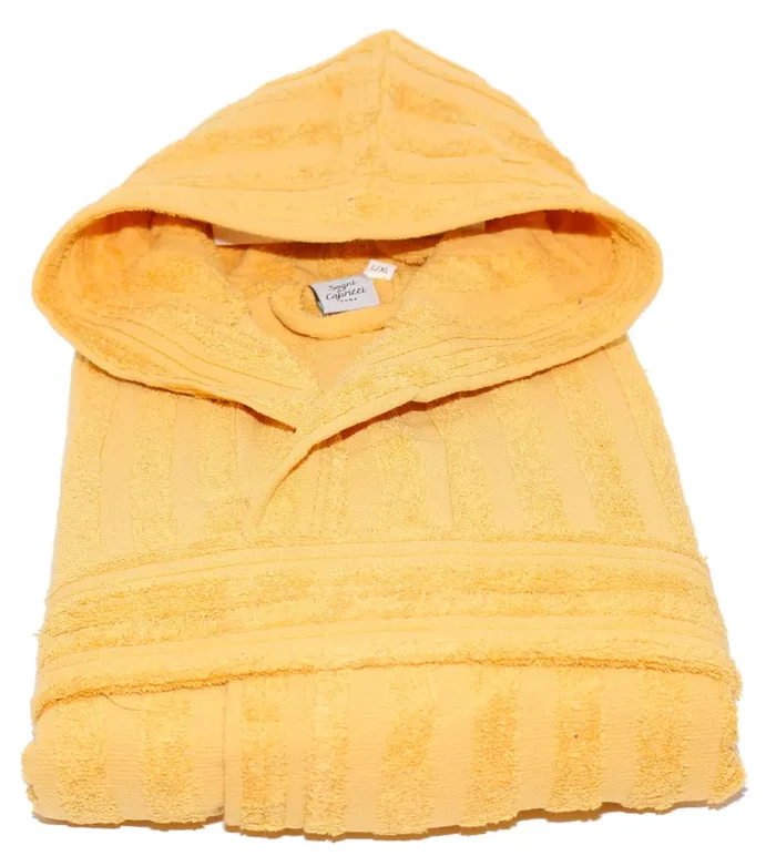 Accappatoio in Spugna 100% Cotone Sally Lines Senape