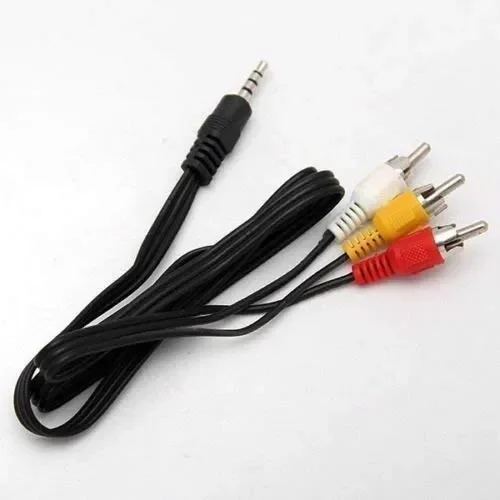 Acemax 1,2 m 1.2 m 3.5 mm maschio jack a RCA video/audio (L/R) a/v cavo per… Online - immagine 3