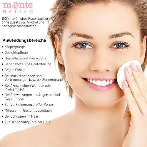 Acqua di Rosе Purа MonteNativo 2x200ml(400ml)-100% Naturale, Vera di… - immagine 2