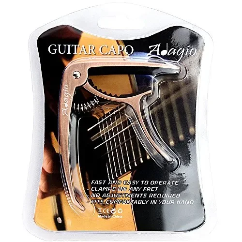 Adagio, capotasto Pro deluxe per chitarra acustica ed elettrica con sgancio… - immagine 3