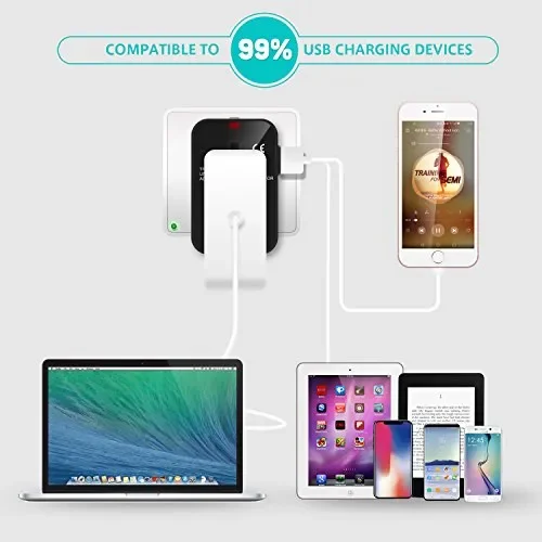 Adattatore Universale da Viaggio, LENCENT All in One Caricatore Adattatore… - immagine 2