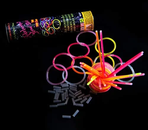 Adelama Braccialetti Luminosi Fluorescenti Fluo per Feste Glowstick Party… - immagine 3