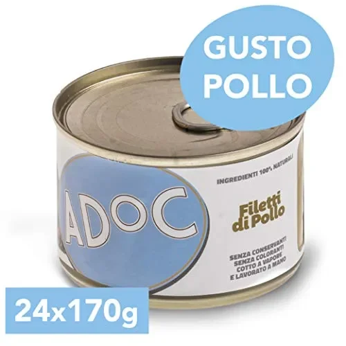 Adoc – Cibo Umido per Cani Adulti con Ingredienti Naturali Filetti di Pollo…